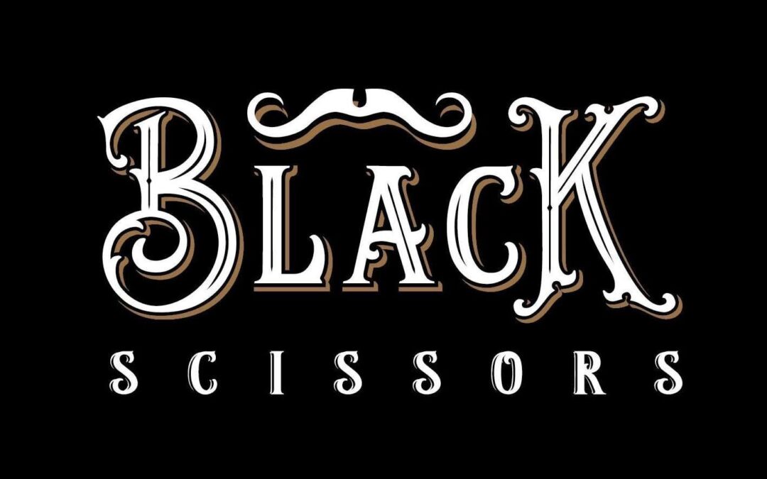 Black Scissors Men Salon